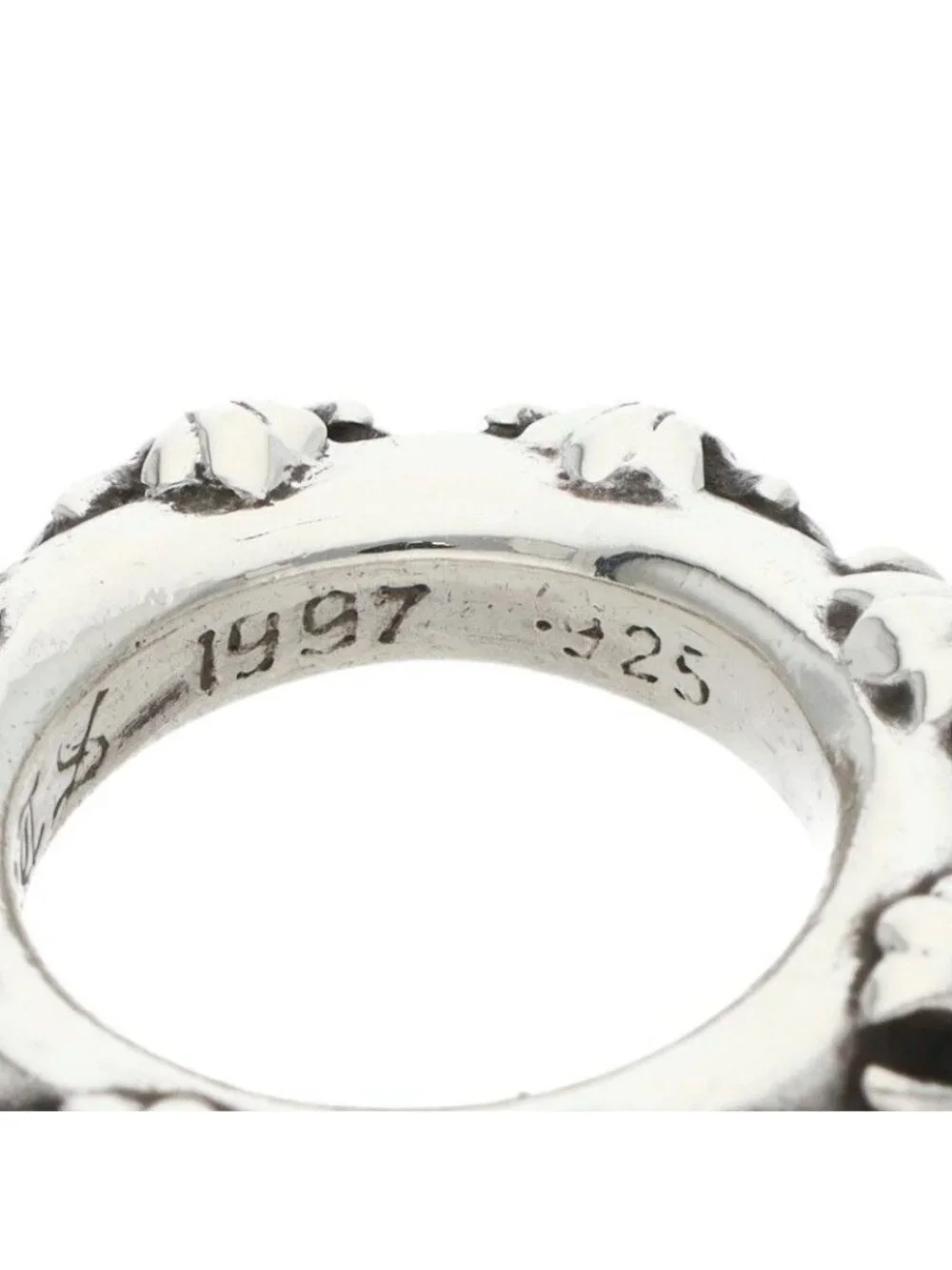 Chrome Hearts Cross Band Silver Ring